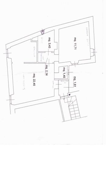 Caratteristico appartamento Trastevere - Planimetria