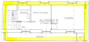 Trilocale con posto auto Sassi - Planimetria