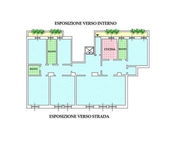 Appartamento con balcone Porta romana - Planimetria