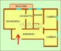 Trilocale con garage e balcone Barca