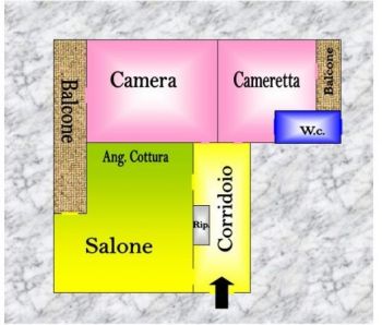 Trilocale Ponti rossi