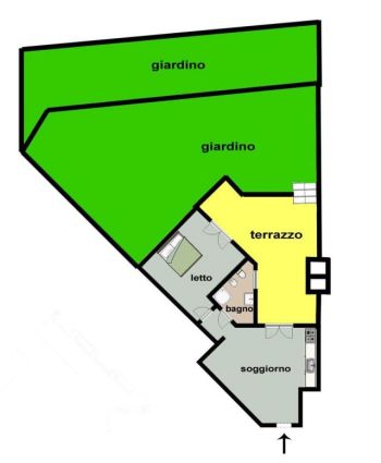Appartamento nuova costruzione con aria condizionata - Planimetria
