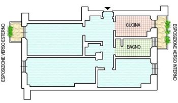 Appartamento con balcone Sempione, certosa - Planimetria