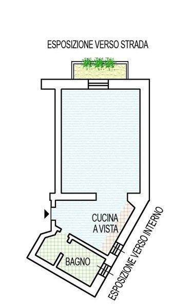 Casa nuova costruzione con balcone Porta venezia - Planimetria