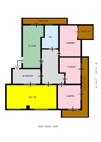 Appartamento con balcone Viale delle alpi