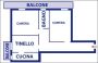 Casa arredata con balcone Ovest