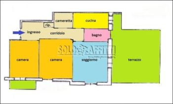 Trilocale arredato con terrazzo Monteverde, gianicolense