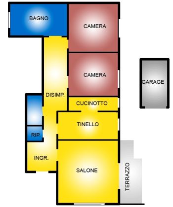 Appartamento arredato con garage Costa saragozza