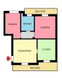 Appartamento arredato con balcone Bornasco